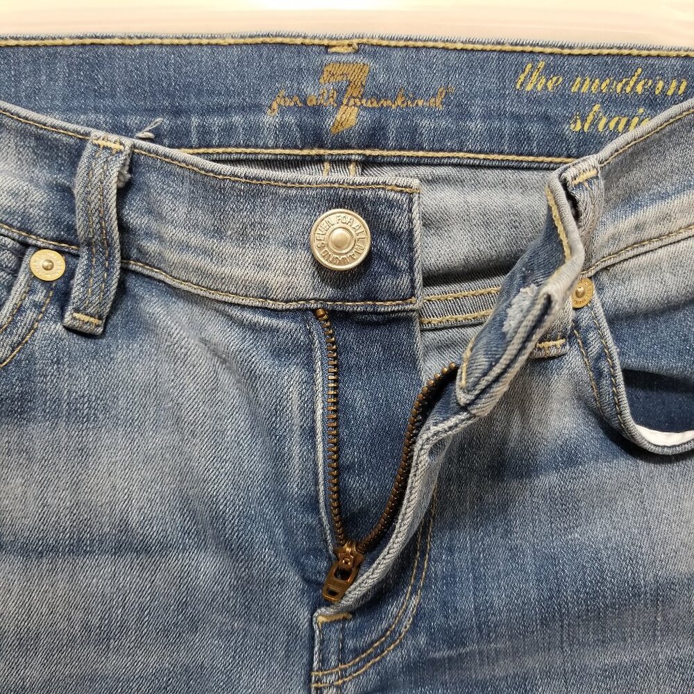 7FAM jeans 26 The Modern Straight whiskered stretch denim AU0377996S 055165 - Picture 9 of 16